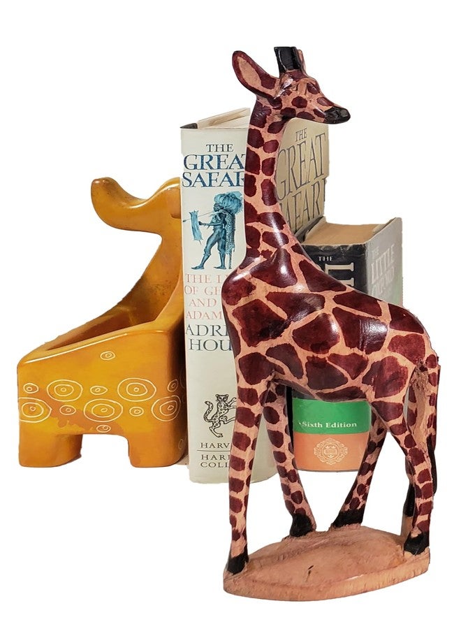 Stoneage Arts African Wood Tall Hand-Crafted Giraffe Statues Striking Designs and Sizes. Nature's Graceful Beauty Engulfs Safari Home Décor All Occassions. (Giraffe Pattern, 12 Inch) - Image 3